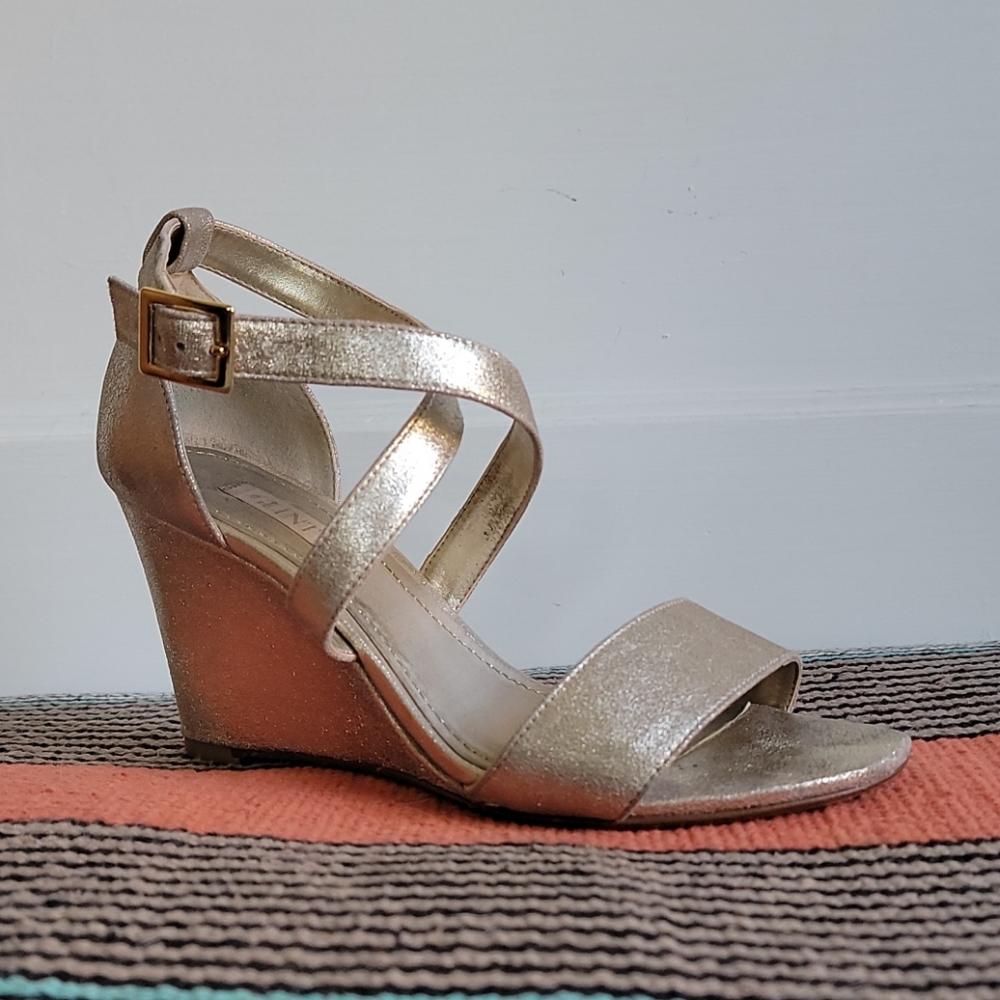 Gold Dressy Wedges